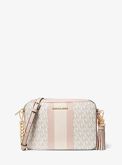 Ginny Medium Logo Stripe Crossbody Bag
