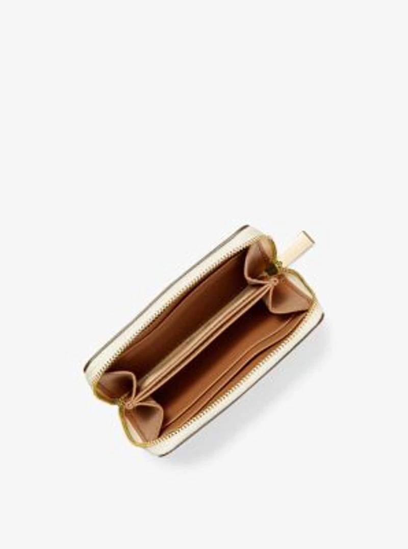 Petit portefeuille en cuir à logo