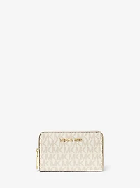 Petit portefeuille en cuir à logo