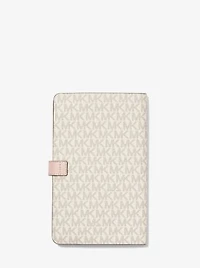 Carnet de taille moyenne à rayures et à logo