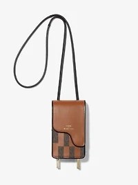 ASHYA X MICHAEL KORS Saga Signature And Leather Bolo Bag