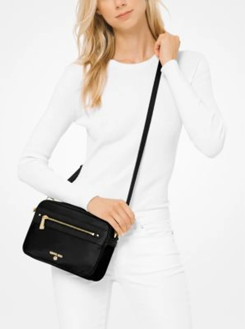 Grand sac à bandoulière en gabardine de nylon