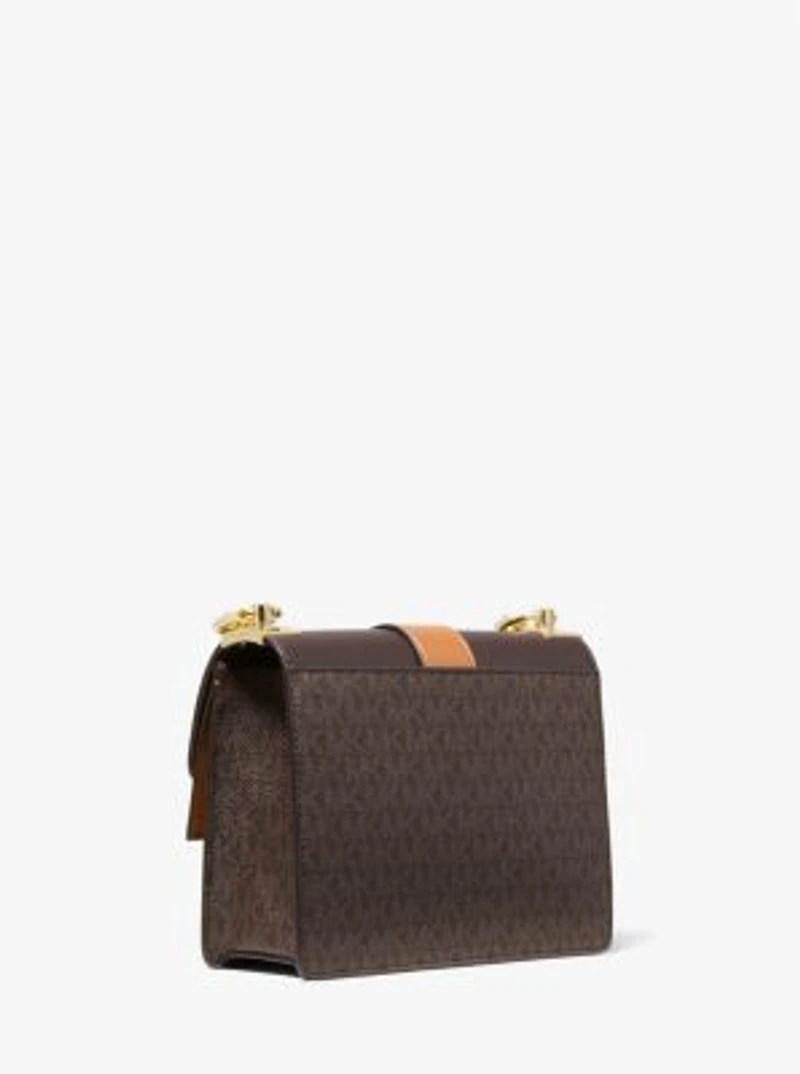 Petit sac à bandoulière Greenwich en cuir Saffiano blocs de couleurs et logo