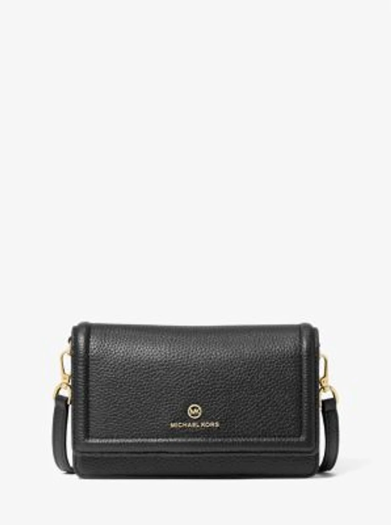 Petit sac à bandoulière convertible Jet Set en cuir grainé pour téléphone intelligent