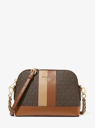 Large Logo Stripe Dome Crossbody Bag