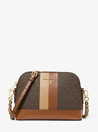 Large Logo Stripe Dome Crossbody Bag