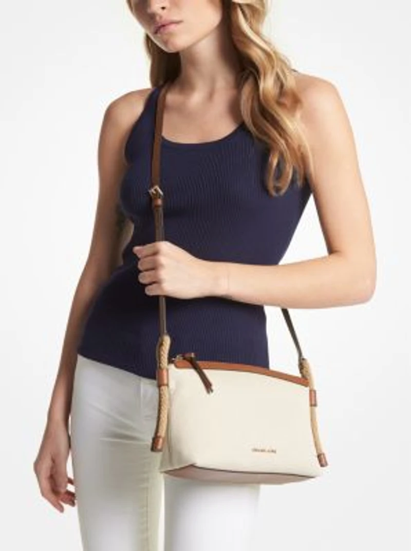 Sac à bandoulière Talia de taille moyenne en toile de coton