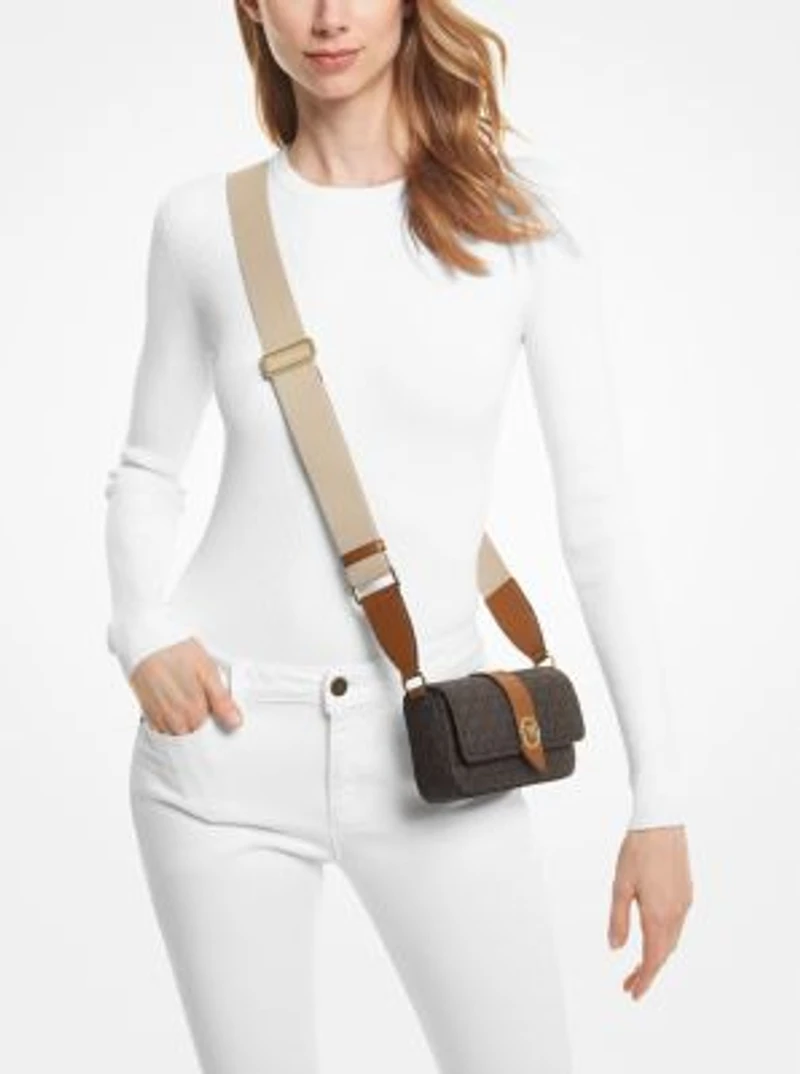 Très petit sac à bandoulière Greenwich en toile à logo et en faux cuir
