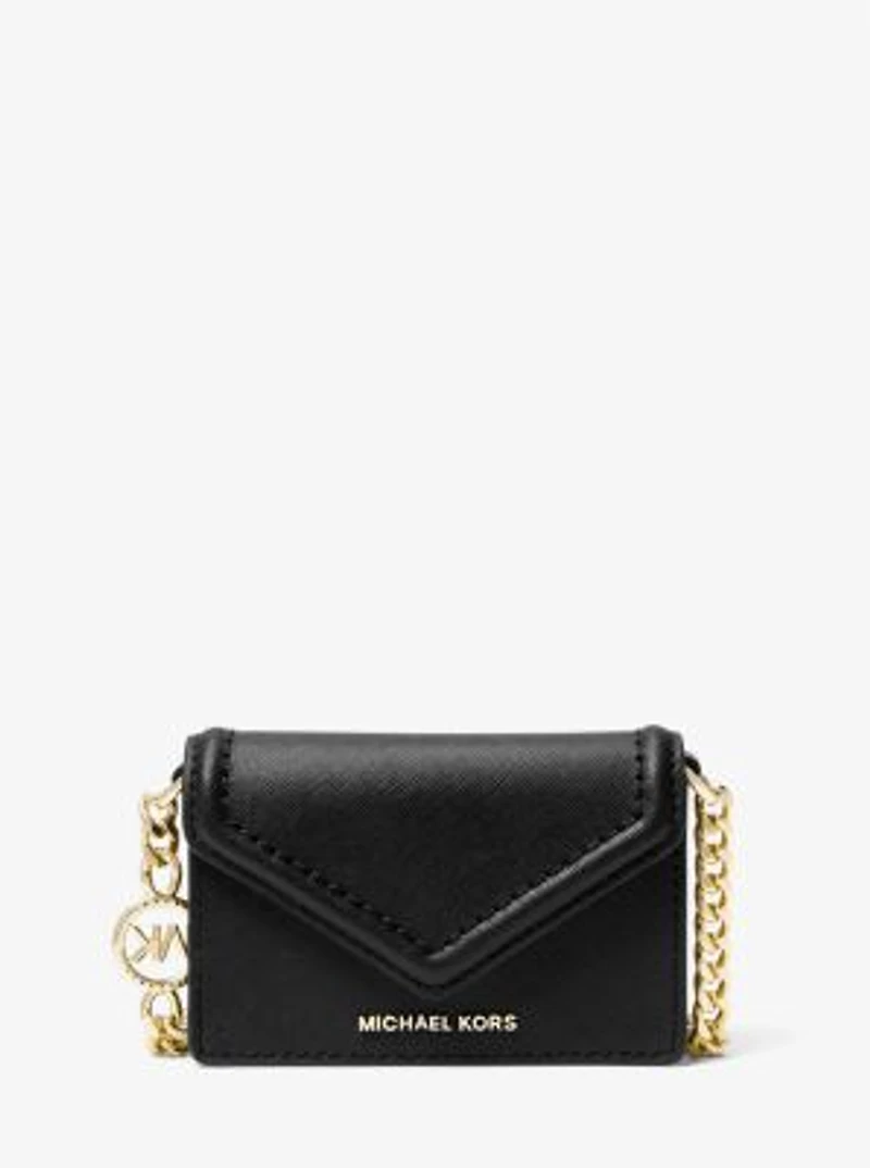 Petit sac enveloppe à bandoulière Jet Set en cuir Saffiano