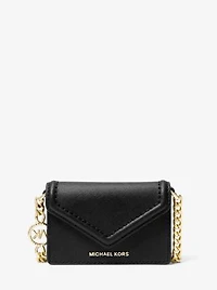 Petit sac enveloppe à bandoulière Jet Set en cuir Saffiano