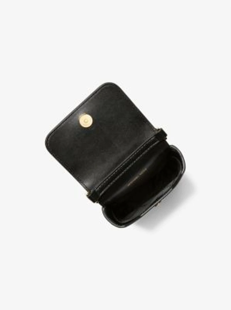 Jet Set Small Pebbled Leather Chain-Link Smartphone Crossbody Bag