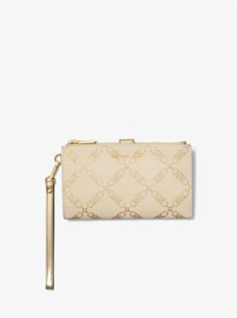Adele Metallic Empire Logo Jacquard Smartphone Wallet