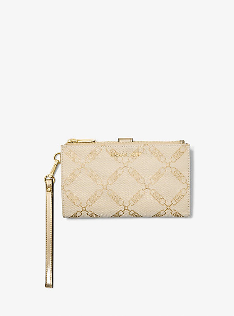 Adele Metallic Empire Logo Jacquard Smartphone Wallet