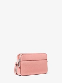Petit sac pour appareil photo Jet Set en cuir grainé à double fermeture éclair