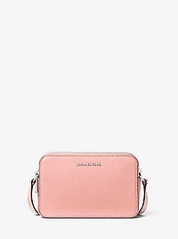 Petit sac pour appareil photo Jet Set en cuir grainé à double fermeture éclair
