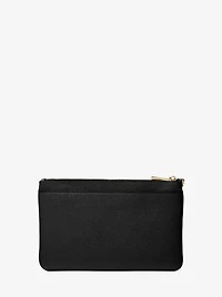 Grande pochette-bracelet en cuir grainé