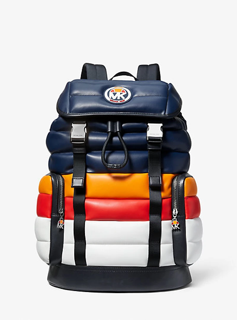 MK X ellesse Hudson Quilted Faux Leather Backpack