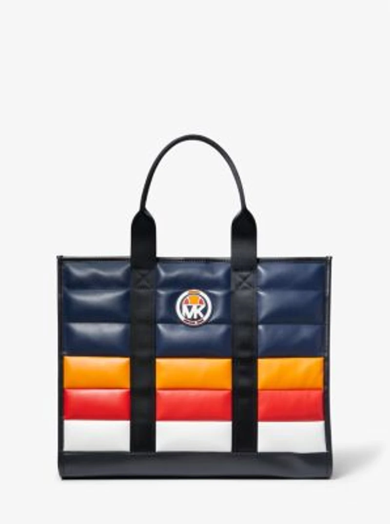 MK X ellesse Hudson Color-Blocked Quilted Tote Bag