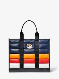 MK X ellesse Hudson Color-Blocked Quilted Tote Bag