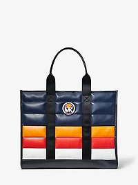 MK X ellesse Hudson Color-Blocked Quilted Tote Bag