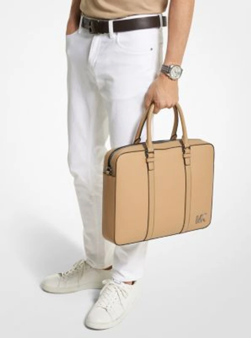 Mallette Hudson en cuir texturé