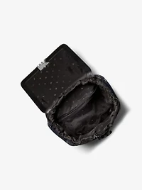 Hudson Logo Stripe and Leather Backpack