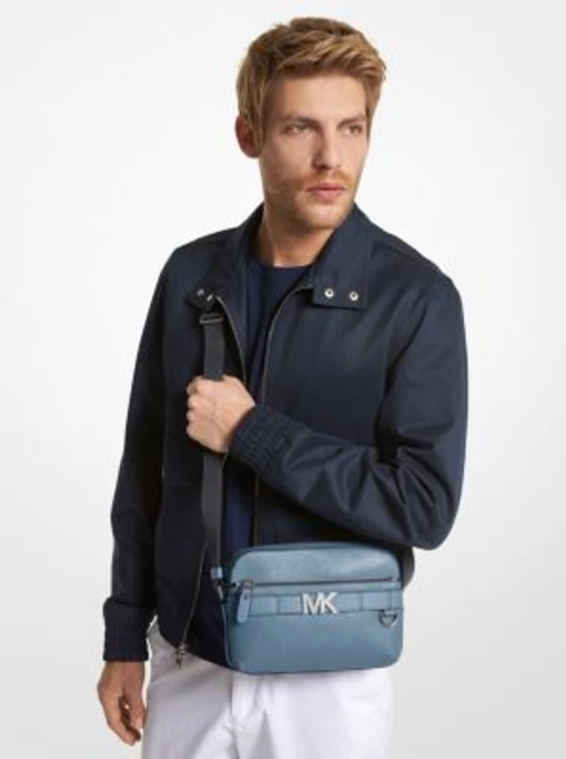 Hudson Pebbled Leather Utility Crossbody Bag