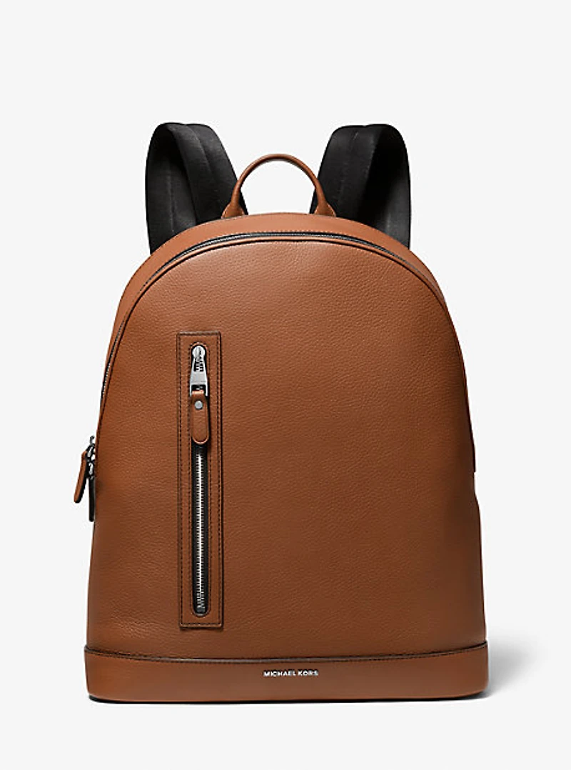 Hudson Slim Pebbled Leather Backpack