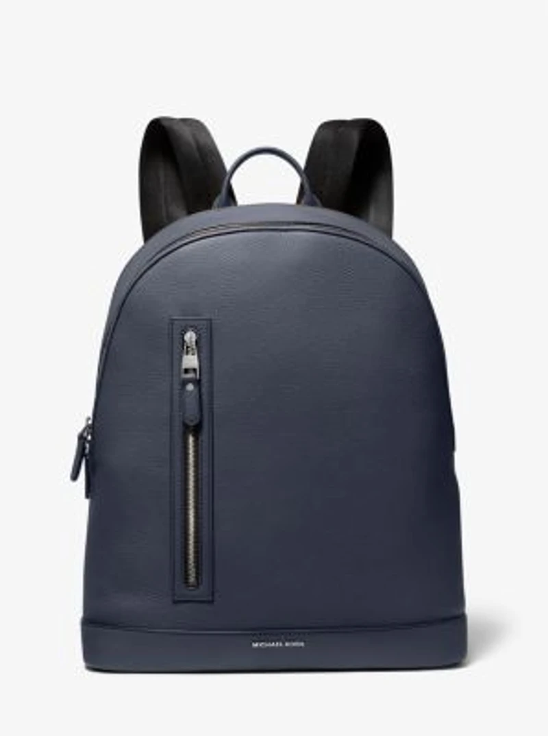 Hudson Slim Pebbled Leather Backpack