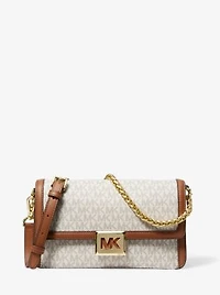 Sac à épaule Sonia de taille moyenne convertible en toile à logo et en faux cuir
