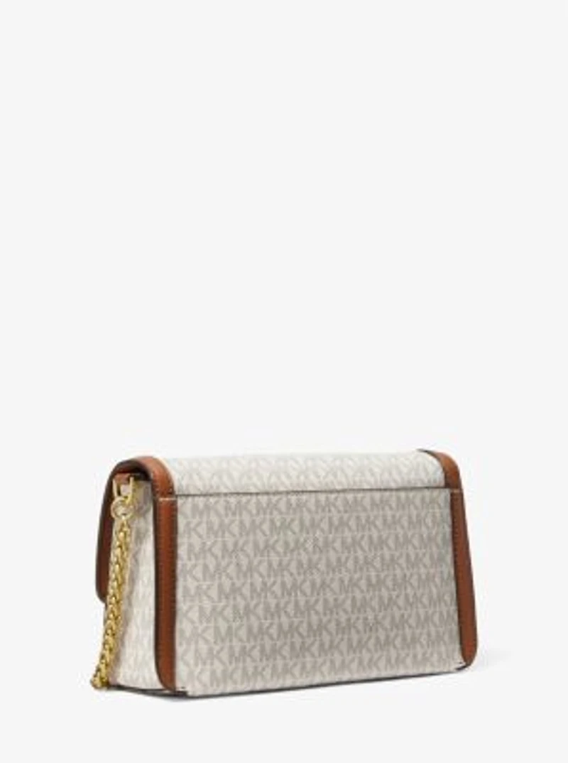 Sac à épaule Sonia de taille moyenne convertible en toile à logo et en faux cuir