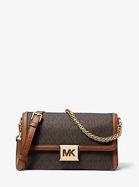 Sonia Medium Logo and Faux Leather Convertible Shoulder Bag