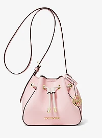 Phoebe Small Faux Leather Bucket Bag