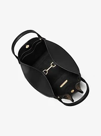 Grand sac seau Phoebe à deux tons et à logo