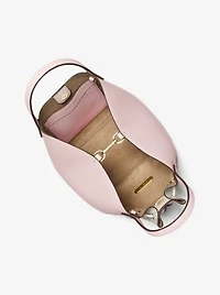 Grand sac seau Phoebe à deux tons et à logo