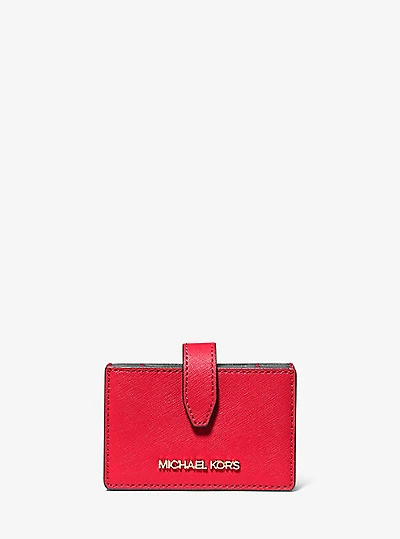 Jet Set Travel Medium Saffiano Leather Accordion Card Case