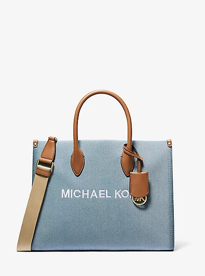 Sac fourre-tout Mirella de taille moyenne en denim