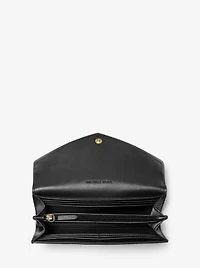 Jet Set Travel Large Logo Embossed Leather Envelope Wallet