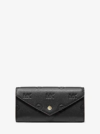 Jet Set Travel Large Logo Embossed Leather Envelope Wallet