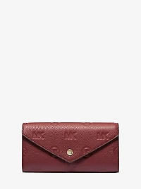 Jet Set Travel Large Logo Embossed Leather Envelope Wallet