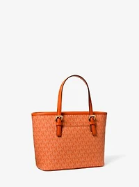 Très petit sac fourre-tout Jet Set Travel à fermeture éclair sur le dessus et logo