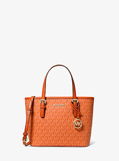 Très petit sac fourre-tout Jet Set Travel à fermeture éclair sur le dessus et à logo