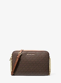 Jet Set Large Printed Logo Crossbody Bag