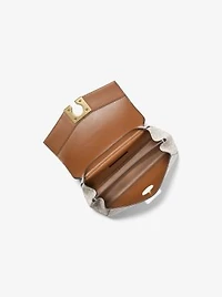 Petit sac à bandoulière Lita en toile logo et cuir deux tons