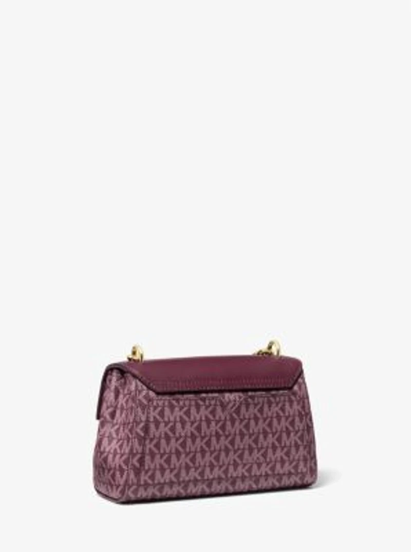 Lita Small Two-Tone Logo and Leather Crossbody Bag