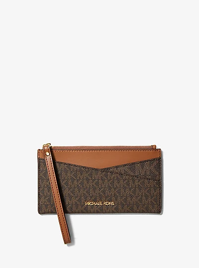 Pochette-bracelet Jet Set de taille moyenne à logo et dragonne croisée