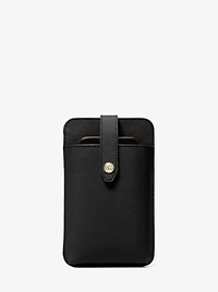 Saffiano Leather Smartphone Crossbody Bag