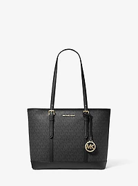 Jet Set Travel Small Logo Top-Zip Tote Bag