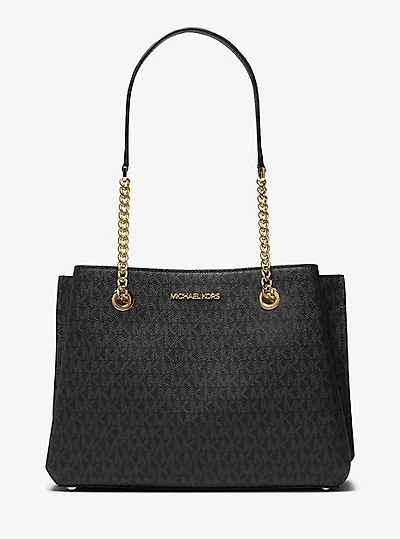 Teagan Large Logo Shoulder Bag