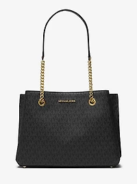 Teagan Large Logo Shoulder Bag